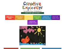 Tablet Screenshot of creative-explorers.com